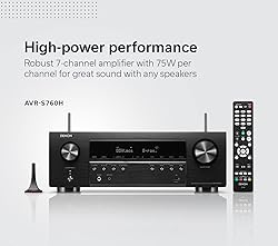 Denon AVR-S760H 7.2 Ch AVR - 75 W/Ch