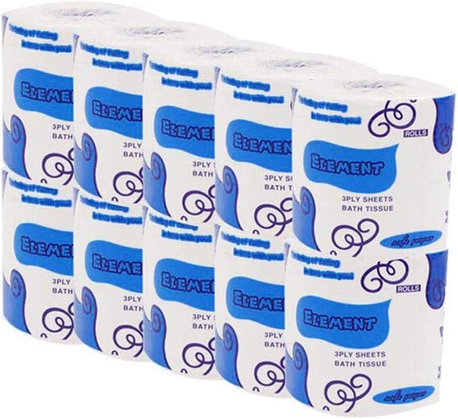 10 Rolls Toilet Paper,Silky & Smooth Soft Professional Series Premium 3-Ply Toilet Paper,Bathroom Kitchen Toilet Tissue Paper, Strong and Highly Absorbent Hand Towels for Daily Use (White)