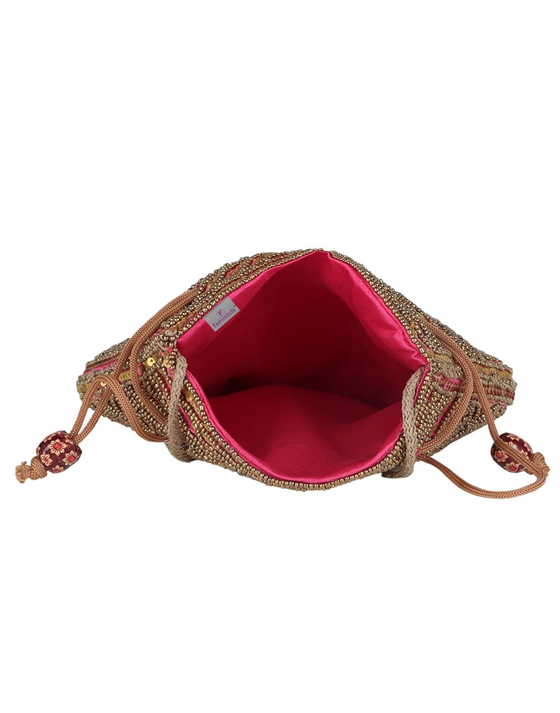 fashiondrobe women's broad potli (pink)(fdbp007)