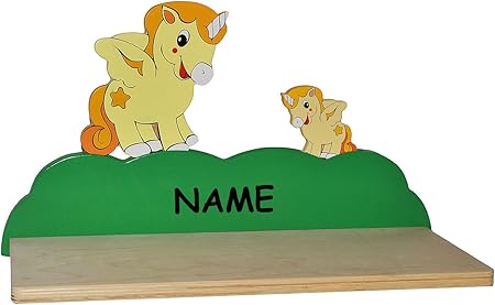 Alles Meine De Gmbh Wandregal Aus Massiven Holz Einhorn Pferd Incl Name Fur Kinder Kinderregal Bucherregal Hangeregal Regal Tier Einhorner Pferde Kinderzimmer Wan Amazon De Spielzeug