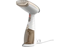 Conair Handheld Garment Steamer for Clothes, Turbo ExtremeSteam 1875W Fabric Steamer, Portable Handheld Design, Strong Penetrating Steam, White/Champagne