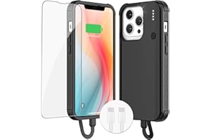 KKD Battery Case for iPhone 13/13Pro/14/14Pro, [2024 Upgraded] Ultra-Slim&Lightweight 7000mAh Portable Battery Charger case for Apple iPhone 14, 14Pro,13,13Pro Charging Case (6.1inch)-Black