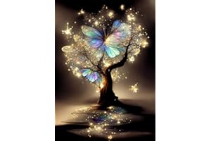 AIBOERL Diamond Art Kits for Adults,Glitter Tree 5D Diamond Painting Kits for Adults,Diamond Painting Diamond Art with Full Drill Diamond Dots DIY Gem Crafts Kits for Home Decor Gift-12x16in