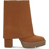 INC Womens Acelina Faux Suede Cuffed Booties Brown 10 Medium (B,M)
