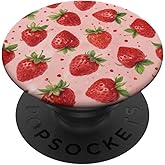 Pink Strawberry Fruit PopSockets Adhesive PopGrip
