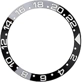 LACAK White Gold Scale Ceramic Bezel Insert Compatible with Rolex GMT Master II 116710 Watch