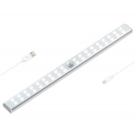 20 LED Armario Lámpara, macrourt Sensor Luz nocturna con detector de movimiento para cocina, Piso o Pasos, escaleras. y sótano, 36LED White