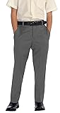 Gioberti Boys Flat Front Dress Pants, Gray, 3T