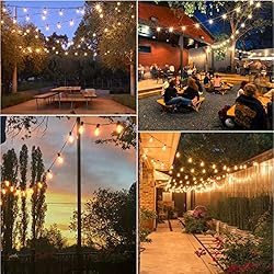 25ft Outdoor String Lights, Patio Hanging Lights