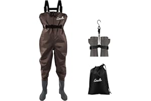 GREENWATER Fishing Chest Waders for Men Women with Boots Waterproof 2ply Nylon PVC Lightweight Bootfoot Waders for Hunting