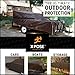 16' x 20' Super Heavy Duty 16 Mil Brown Poly Tarp Cover - Thick Waterproof, UV Resistant, Rip and Tear Proof Tarpaulin with Grommets and Reinforced Edges - by Xpose Safety