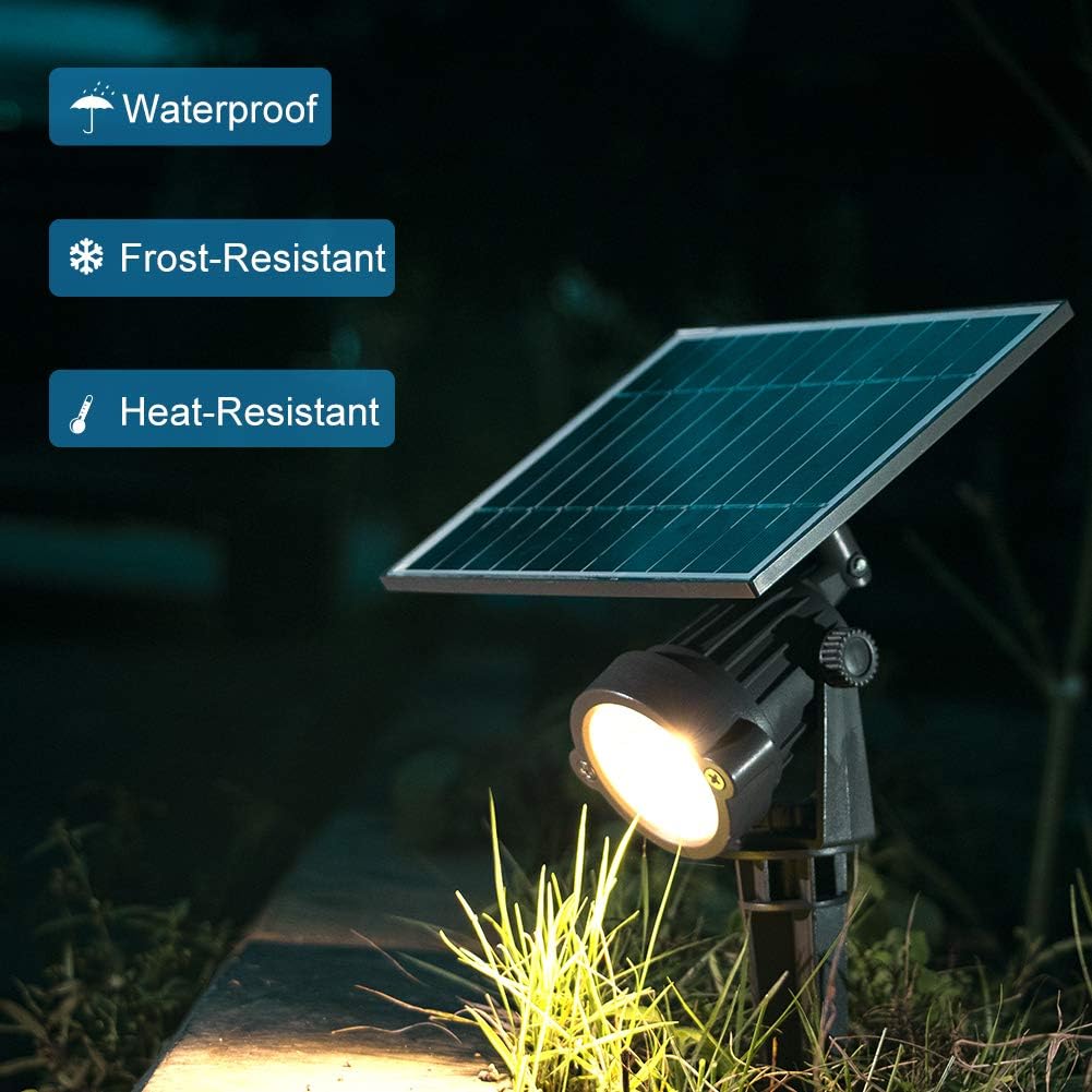 Lightdot Solar Lights Outdoor, Upgraded Waterproof Solar Powered Landscape Spotlights 2-in-1 Wall Light Decorative Lighting Auto On/Off for Pathway Garden Patio Yard Driveway Pool, 2 Pack: Home Improvement