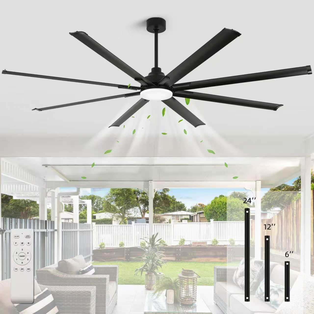 RIENAZA 84 Inch Industrial Ceiling Fans with