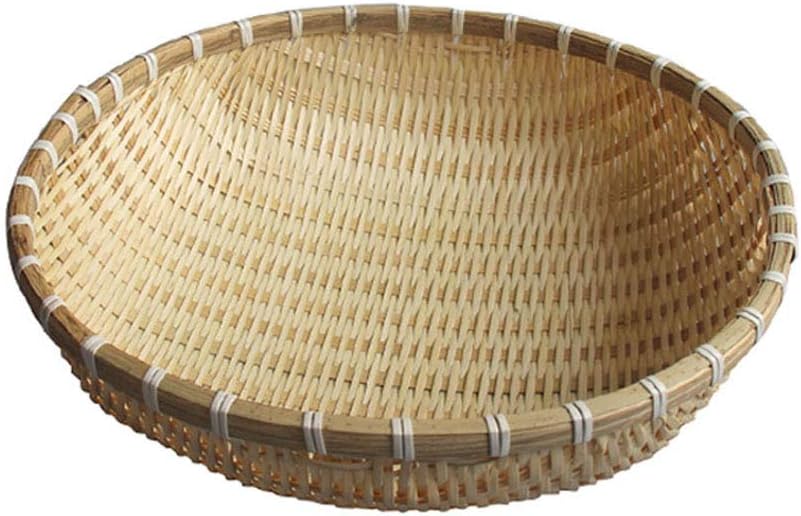 100% Natural Handmade Woven Bamboo Basket Tray U Shape Holder Food Deep Basket Size 6