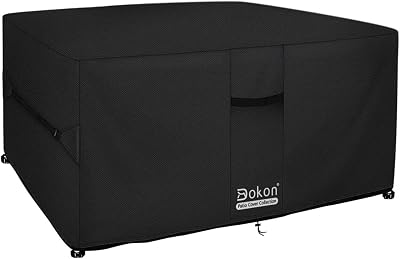 Dokon Square Garden Furniture Cover 90x90x90cm Waterproof Oxford Black