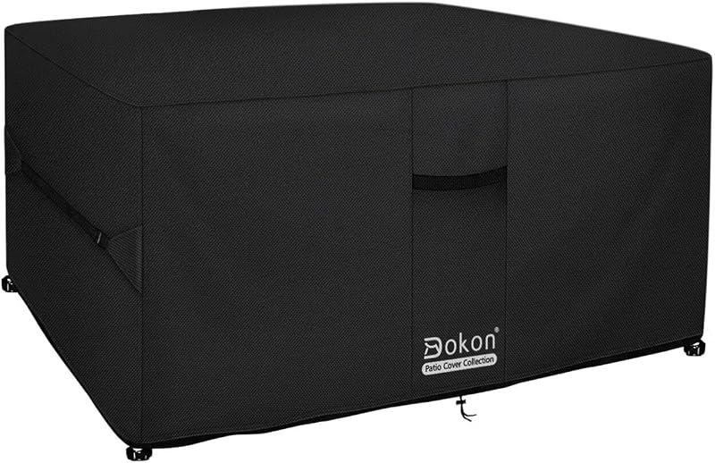 Dokon Square Garden Furniture Cover 90x90x90cm Waterproof Oxford Black