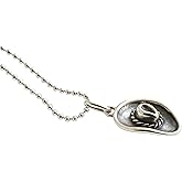 Sophia Rose Jewellery Cowboy Hat Sterling Silver Necklace 18 inches - Handmade Western Southern Jewelry Gift Ideas for Women and Teenagers Girls - Birthday Christmas Mother's Day Gift - Texas Theme