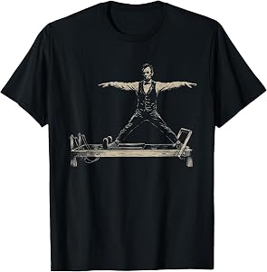 Funny Abraham Lincoln Pilates Reformer Workout Art T-Shirt