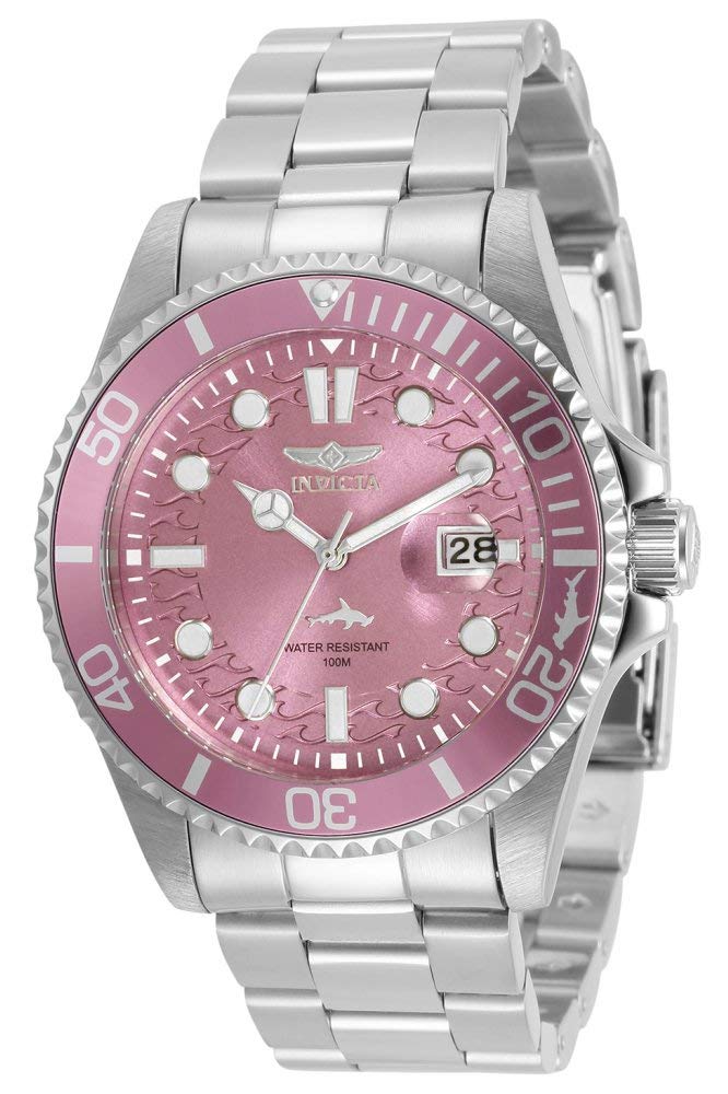 Invicta Women's Pro Diver Quartz Watch with Stainless Steel Strap, Silver, 22 (Model: 32052)