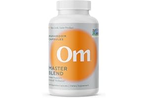 OM MUSHROOM SUPERFOOD Om Master Blend Mushroom Capsules - Organic Mushroom Supplement with 10 Mushrooms and Ashwagandha – Supports Immunity, Gut Health & Stress Relief, 168 Count (56 Servings)​