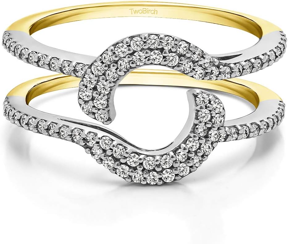 TwoBirch 10K Gold Total Halo Wrap Enhancer With White Diamonds(G,I2) (0.44 ct.)