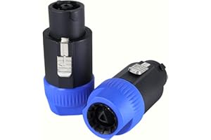 Rokkadaa 2Pcs 8 Pole Speakon Connector - Pack of 2 Speak-on Connectors with Latch Lock Compatible for Neutrik High Load PA NL8FX, NL8FC Adapter Plug Replacement