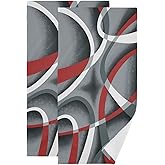 PATINISA Grey and Black Hand Towels for Bathroom Set of 2 Red White Swirls Modern Art Bath Towel Soft Absorbent Gray Kitchen Dish Towels Decorative Bathroom Towels for Face,Hair,Guest,Gym,Spa 14"x28"