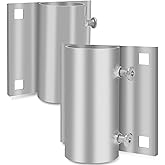 2 Pack Dock Edge Hardware Stationary Dock Heavy Duty Side Leg Pipe Holder | Hot Dipped Galvanized Steel Boat Dock Pipe Brackets Sleeve Holder for Dock Pole Post 7/16" Holes for 3/8" Carriage Bolts