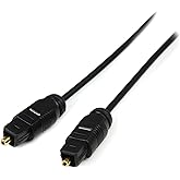 StarTech.com 3 ft. (0.9 m) Digital Optical Audio Cable - 2x Toslink (SPDIF) Male - Ultra-Thin - Black - Optical Audio Cable (