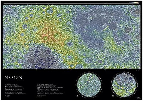 Amazon 渡辺教具製作所 Kaguya月面図 W 1030 月面ポスター 地球儀 文房具 オフィス用品