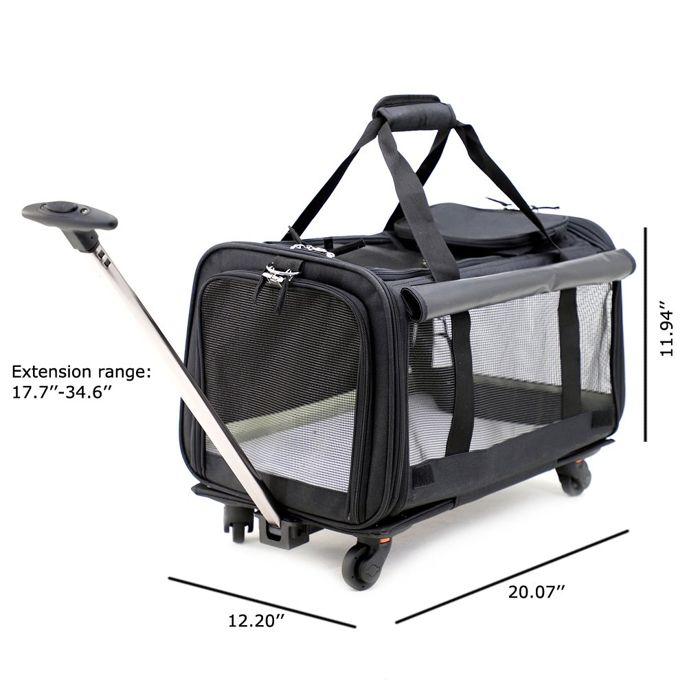 Pet Carrier Durable Mesh Panels Washable Fleece Mat eBay