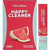NEWELLME Happy Cleaner Digestive Supplement Powder, Gut Health Drink Mix with Probiotics, Digestive Enzymes & Fiber, Supports Digestion and Bloating, Watermelon Flavor, 14 Sachets