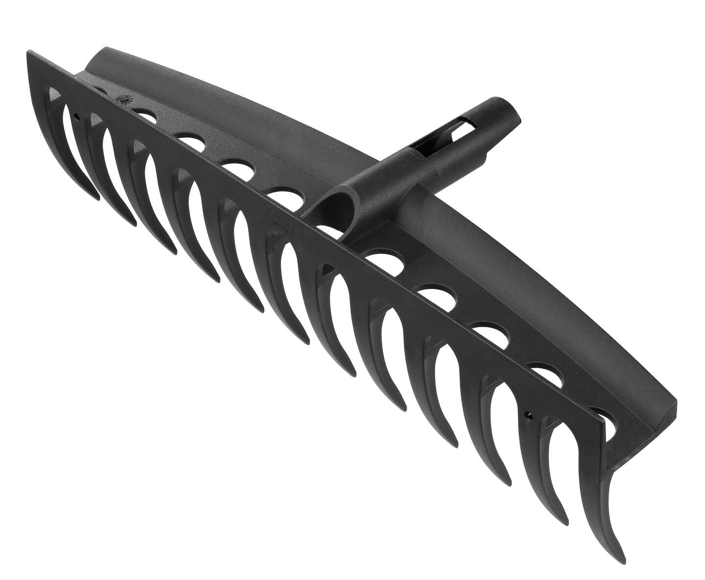 Fiskars Broom Head, 12 Prongs, Connectable with Fiskars Solid Handle, Width: 41 cm, Plastic Prongs, Black, M, Solid, 1014917