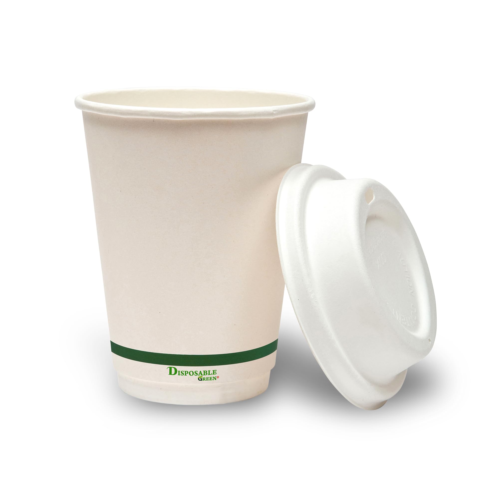 DISPOSABLE GREEN - NEXTGEN Coffee Cups, Double Wall Disposable Coffee Cups with Aqueous Lining, Takeaway Cups for Cold & Hot Drinks, Sturdy & Leak Proof Disposable Cup, 16 oz, 25 Pack