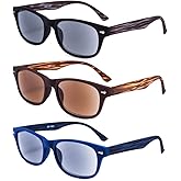 EYEGUARD 3 Pack Unisex Classic of Style Sunglasses Readers Outdoor Reading Glasses for Men and Women 1.50- Not Bifocals
