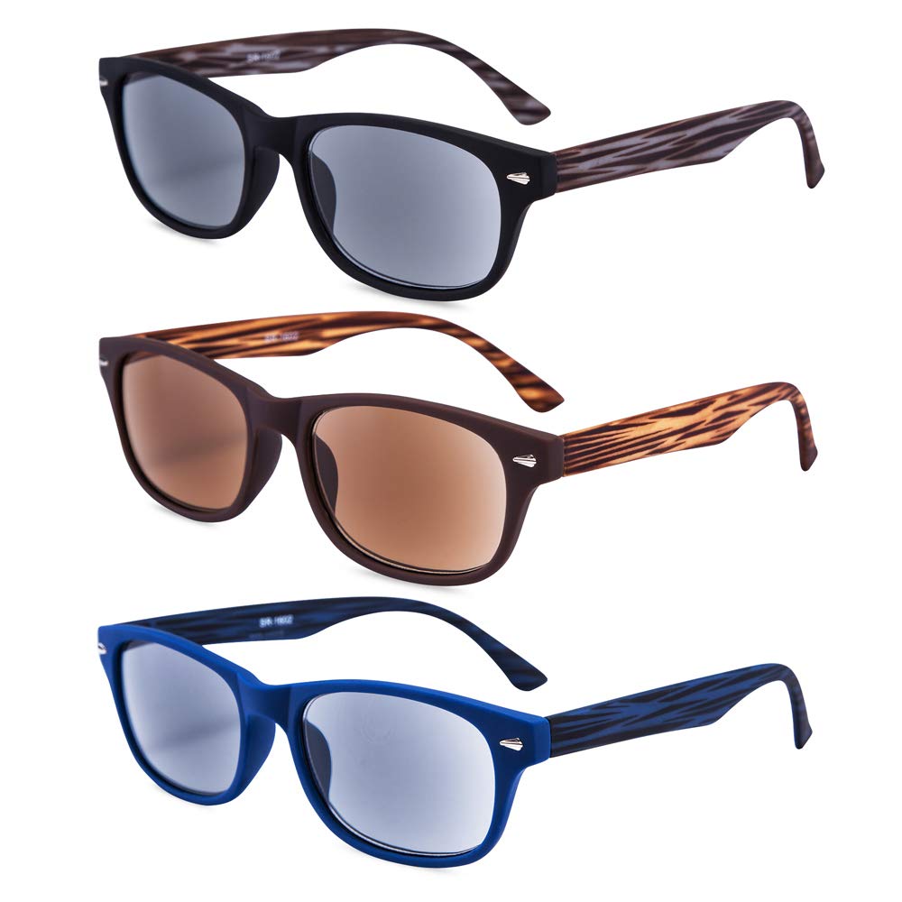View 1 of **Only two**EYEGUARD 3 Pack Unisex Classic of Style Sunglasses Readers Outdoor Reading Glasses for Men and Women 3.00 - Not Bifocals