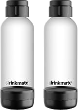 DrinkMate Soda Maker Carbonation Bottles 2 Pack 1L Black view 1