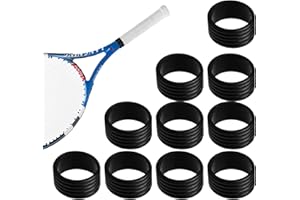10 Pcs Tennis Grip Band, Silicone Racket Sealing Rings, Non-Slip Racquet Handle Finishing Ring, Overgrip Protector Fix Ring f