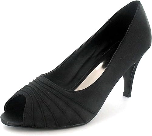 black satin court shoes uk