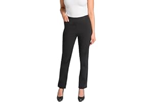 Briggs New York Womens Super Stretch Millennium Welt Pocket Pull on Career Pant (Average & Short & Tall Length)