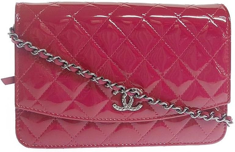 Amazon Co Jp シャネル Chanel マトラッセ エナメルチェーンウォレット ポシェット 財布 ショルダーバッグ ピンク シルバー金具 ドラッグストア