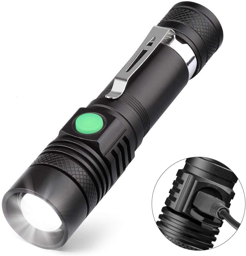 Coquimbo LED Torch USB Rechargeable, Super Bright 600 Lumen Zoomable