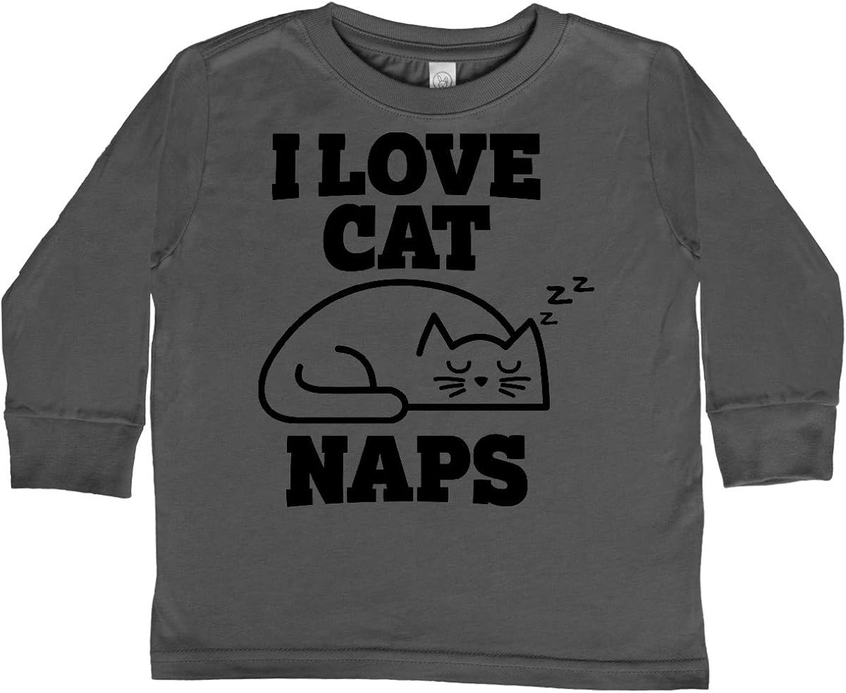 inktastic I Love Cat Naps with Sleeping Cat Toddler Long