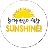 60 1.5-inch Sun Sticker Labels - You Are My Sunshine Birthday or Baby Shower