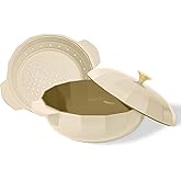 Cravings by Chrissy Teigen The Perfect Pan 5.3 Qt Dutch Oven Pot with Lid, Nonstick Lightweight Aluminum Everyday Pot with Steamer/Strainer Insert, Oven & Stovetop Safe (White)