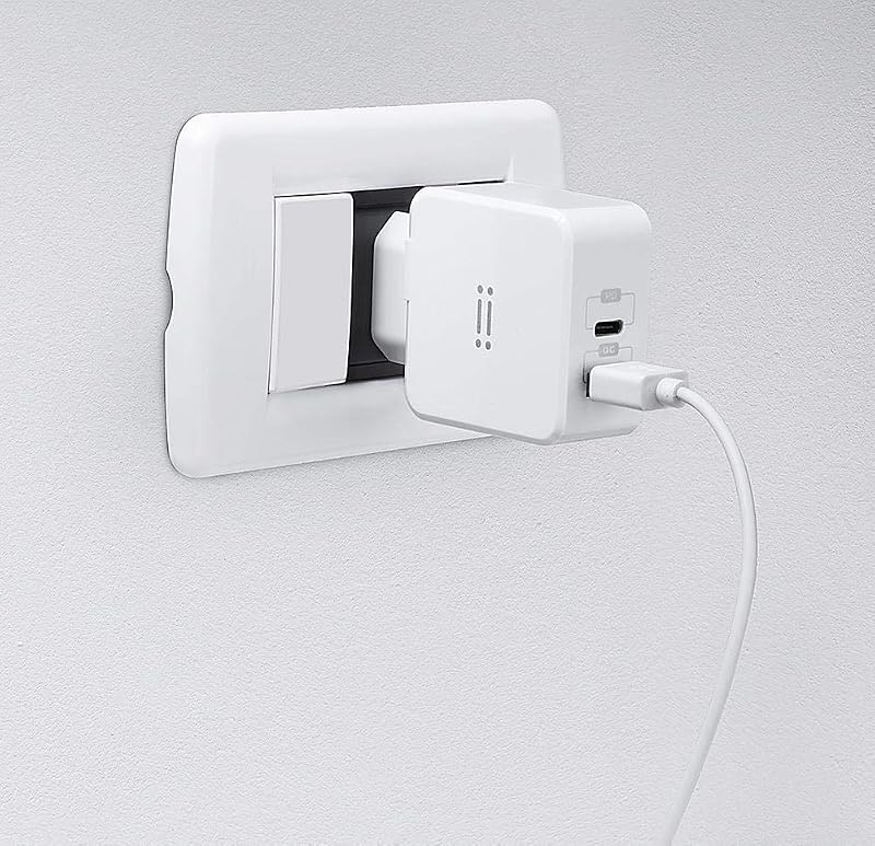 aiino - Alimentation USB-C pour iPhone 12/12 Pro, 27W, Chargeur Rapide, 2 Ports USB Quick Charge 3.0, USB Type C PD, Compatible avec iPhone 12/12 Mini/11 Pro/11 Pro Max/11/X/SE, iPad/iPad Pro - Blanc