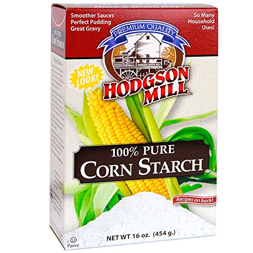 Hodgson Mill Pure Corn Starch, 16-Ounce (Pack of 12), For Creamy Smooth Lump-Free Sauces Gravy and Pudding, Use for Eco-Friendly Green Cleaning Solutions That are Pet and Child Friendly