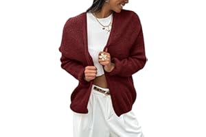 Saodimallsu Womens Fall Open Front Cardigan Sweaters Long Sleeve Soft Slouchy Cozy Knit Casual Loose Sweater Coats