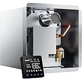 Gen II Ranein RV Tankless Water Heater 65,000 BTU, On-Demand Propane Hot Water, Thermostatic Mixing Chamber, 12V Powered, Hig