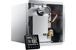 Ranein 65,000 BTU RV Tankless Water Heater, High Altitude Available, 12V, CSA Certificated, with Thermostatic Chamber and Multi-function Controller, On Demand Instant Hot Water Heater